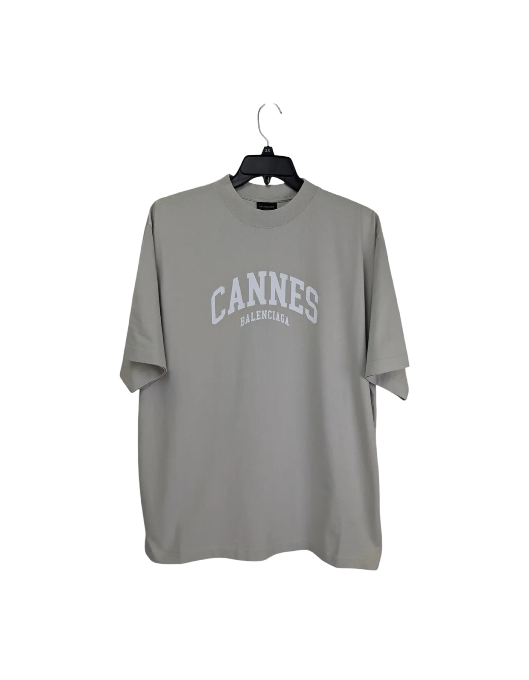 Balenciaga Cities Cannes Logo Tee Beige