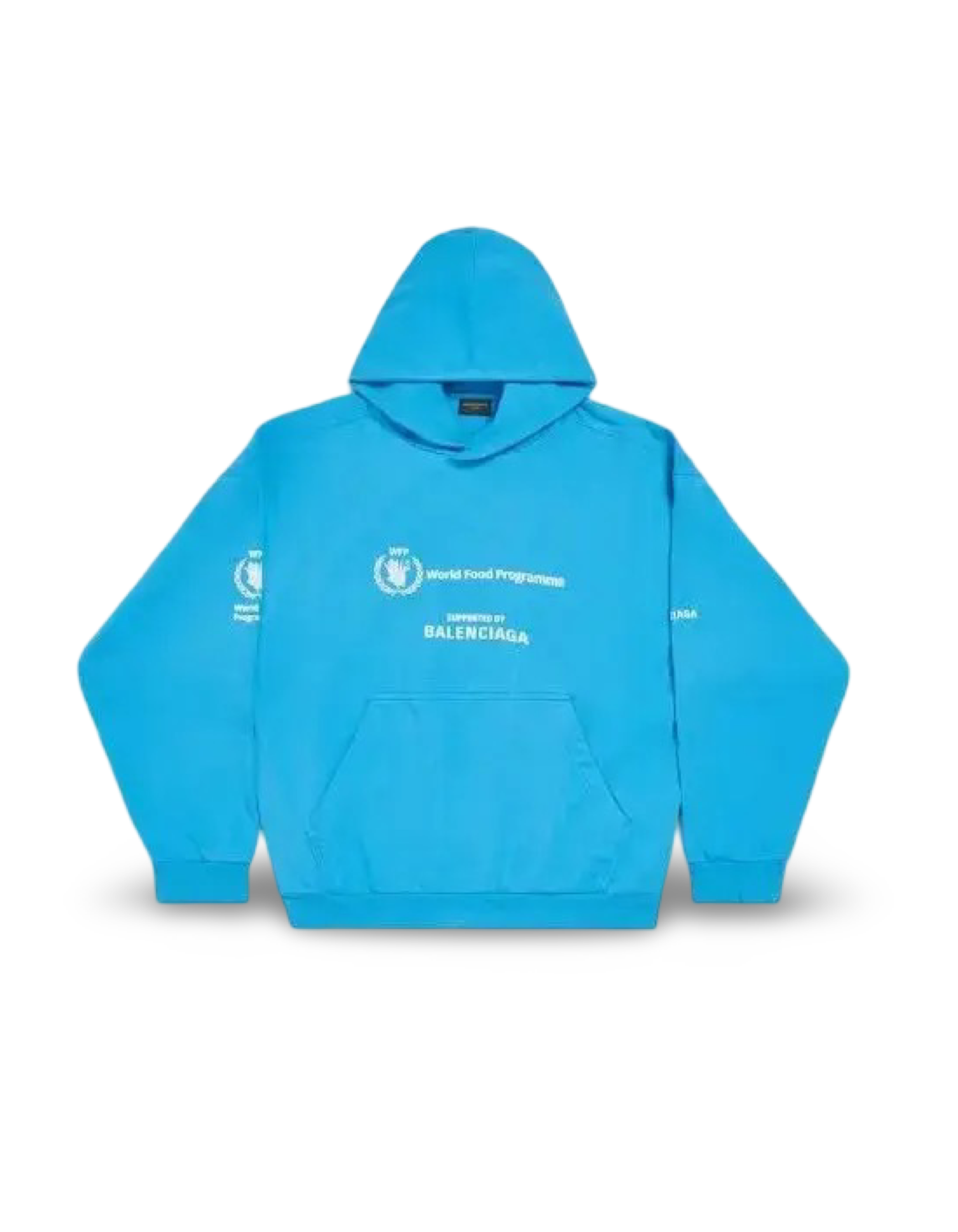 Balenciaga WFP Logo Azure Hoodie