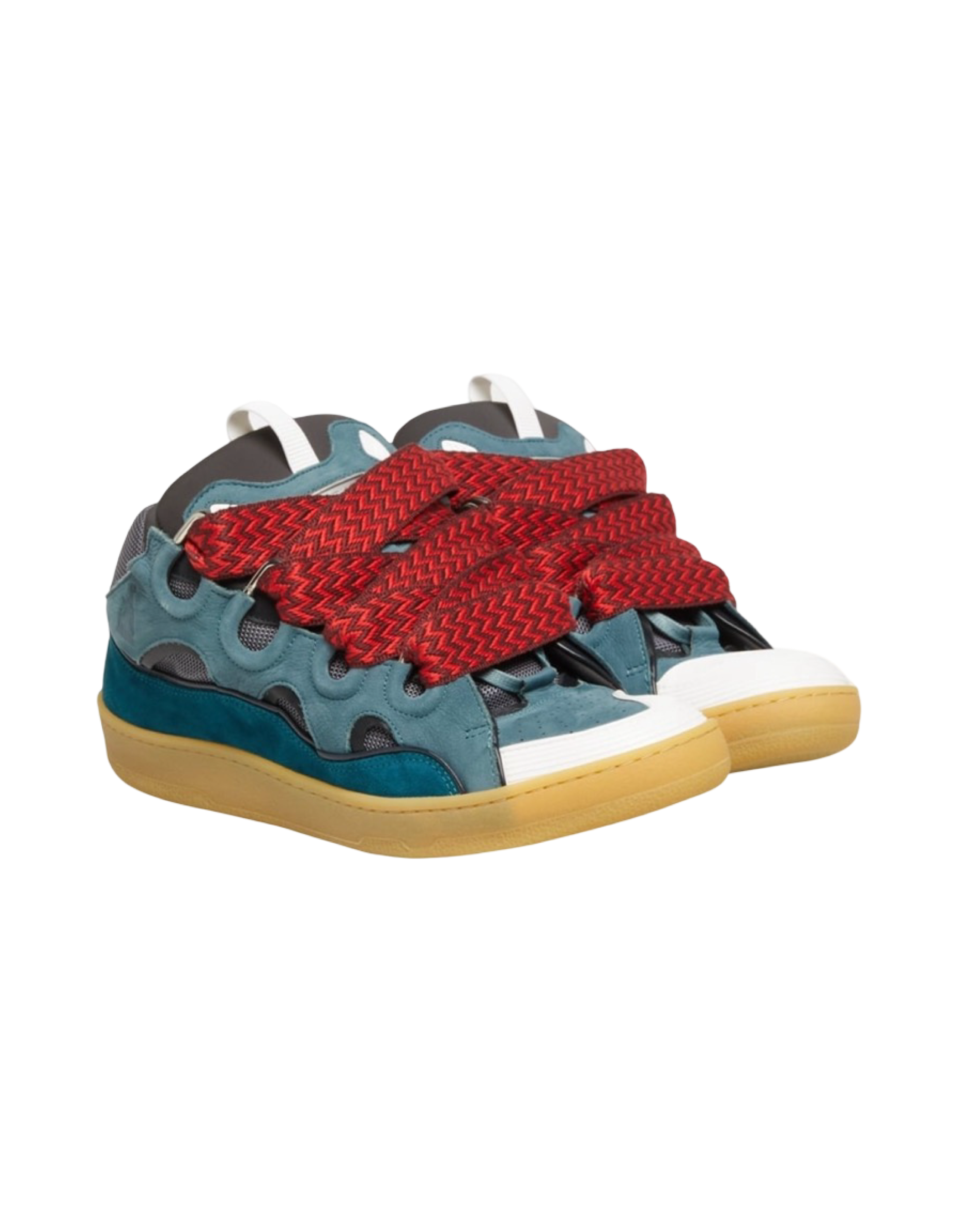 Lanvin Curb Teal Blue Sneakers