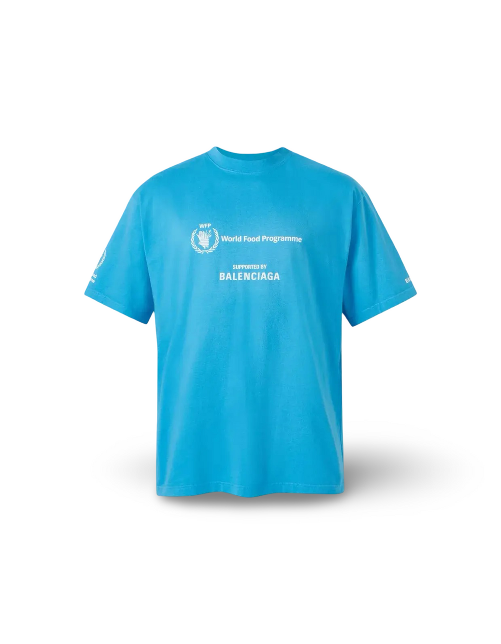 Balenciaga WFP Logo Azure Tee