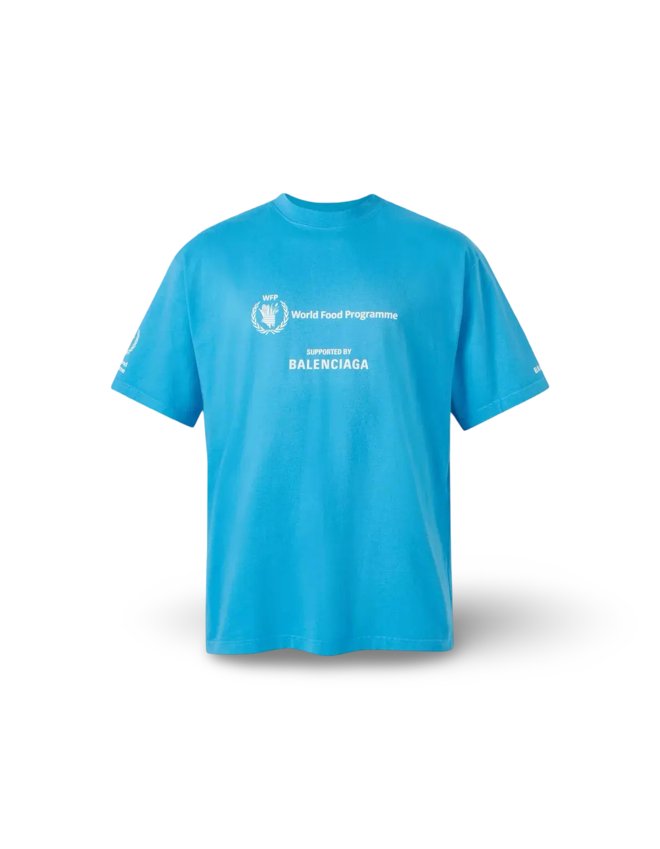Balenciaga WFP Logo Azure Tee