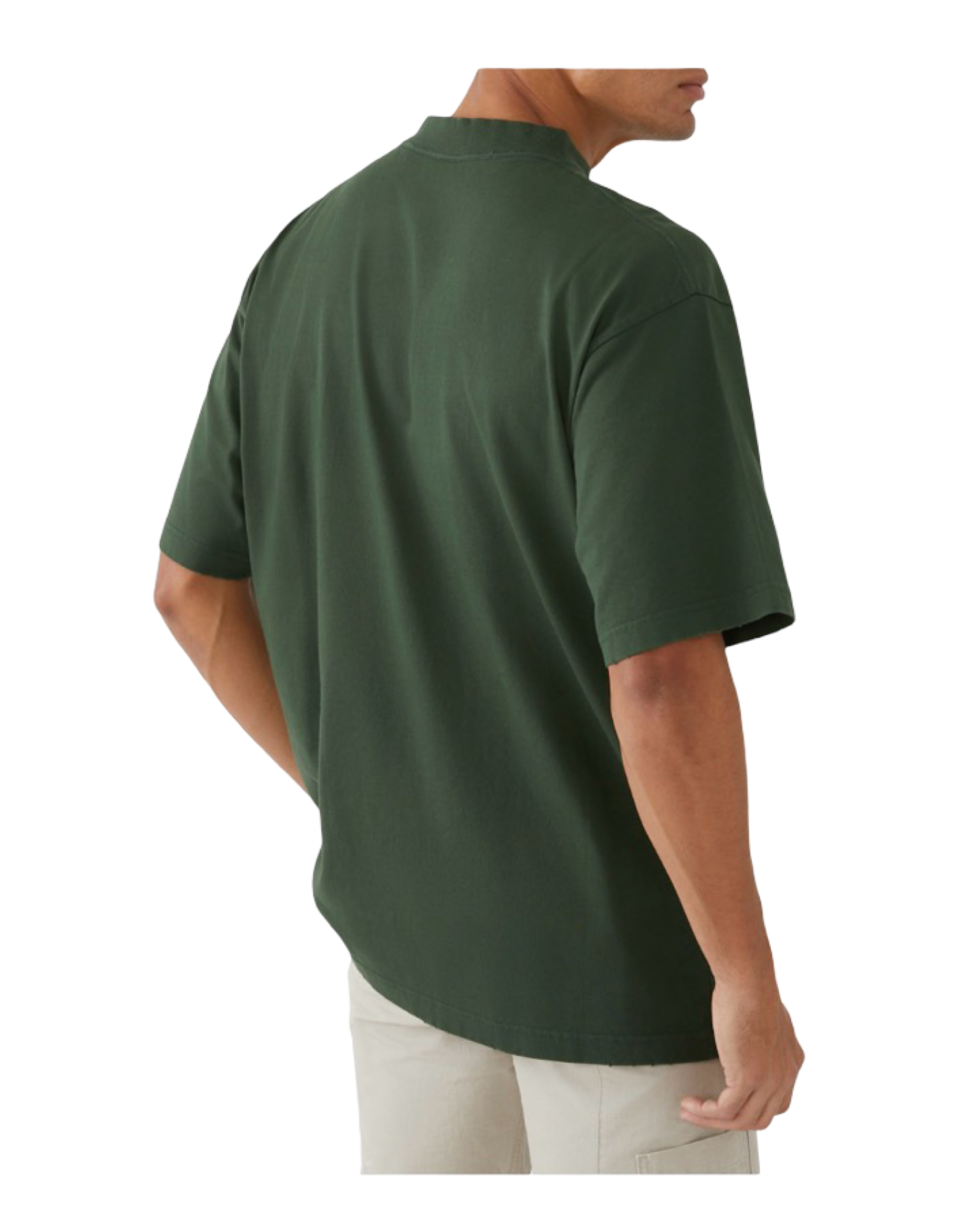 Balenciaga Maison Logo Green Tee