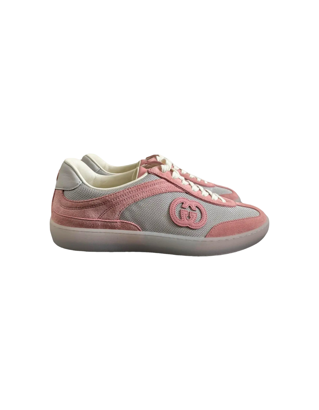 Gucci G75 Low Grey Pink Sneakers