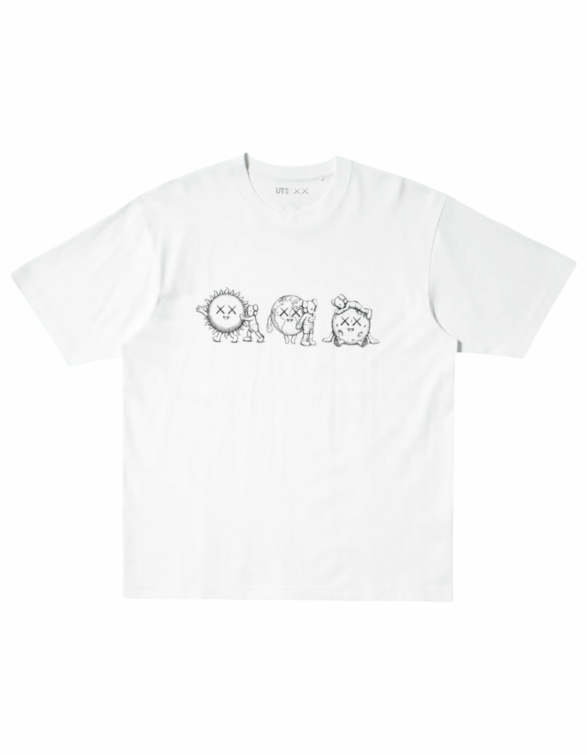 Kaws x Uniqlo Logo White Tee