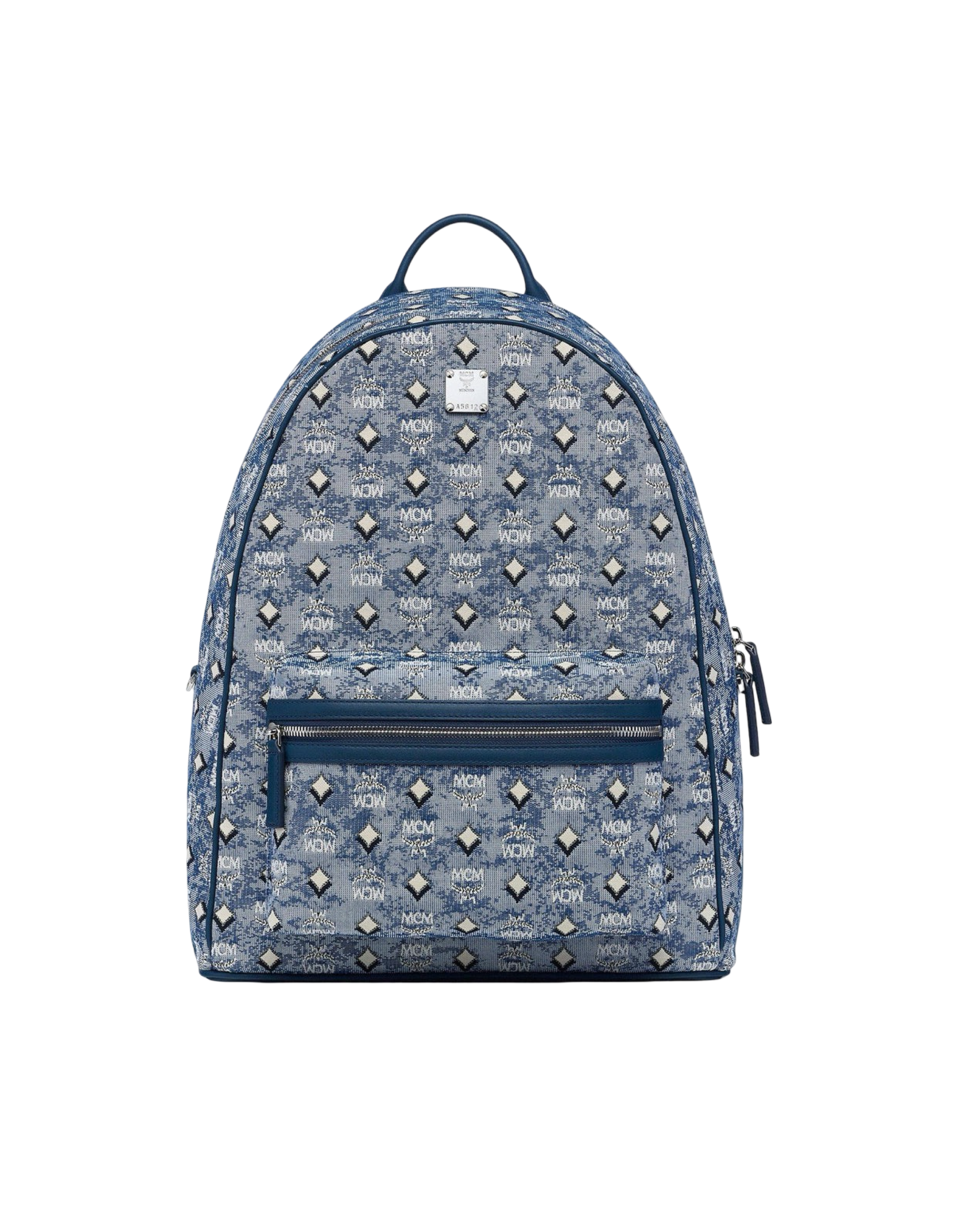 MCM Stark Denim Monogram Backpack